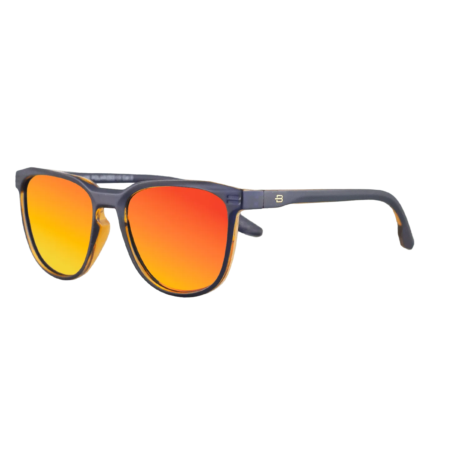 Bloovs Oslo Matte Dark Blue Orange Orange Mirror occhiale sole unisex