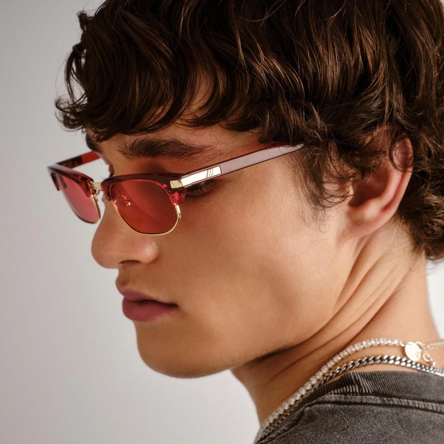 Le Specs Nightingale occhiale da sole rosso anni 90