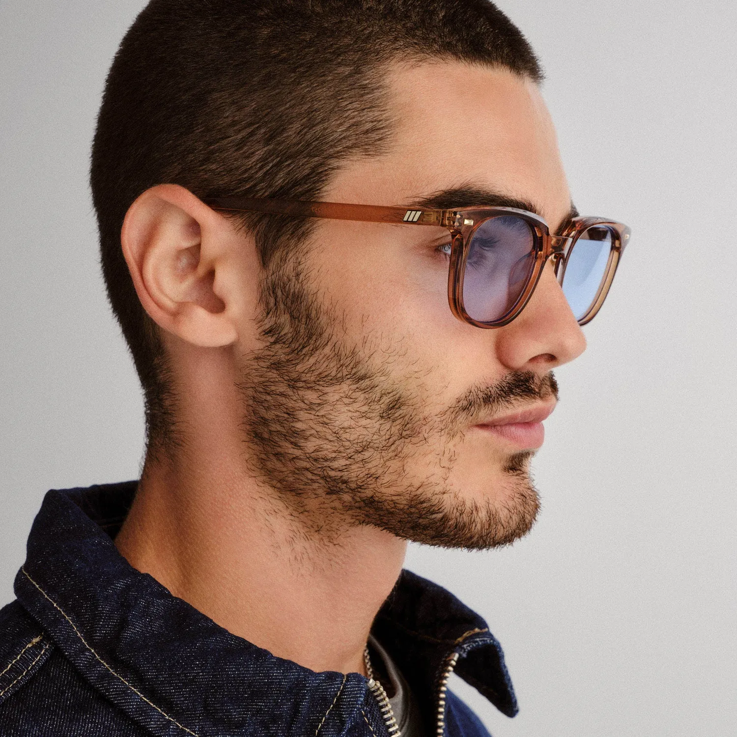 Le Specs Le Resolu occhiali da sole barley azzurri unisex