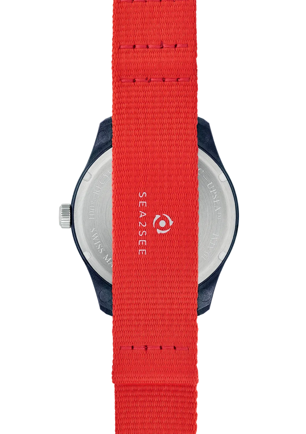 SEA2SEE Red Nato cinturino orologio rosso 20 mm sgancio rapido