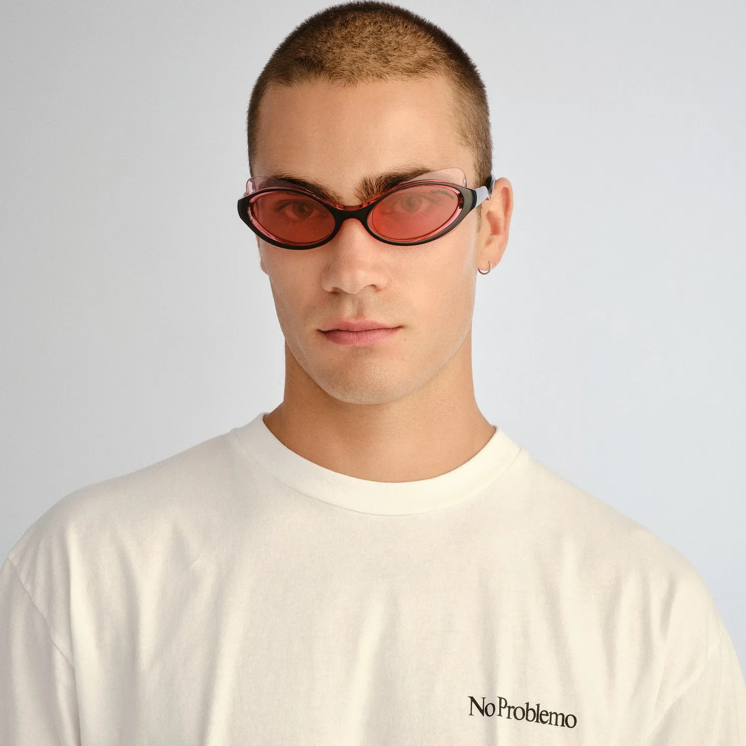 Le Specs Lyra occhiale da sole nero crimson mono