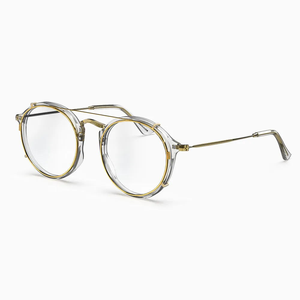 Hemmet B+ S2 clip-on luce blu occhiale sole nero