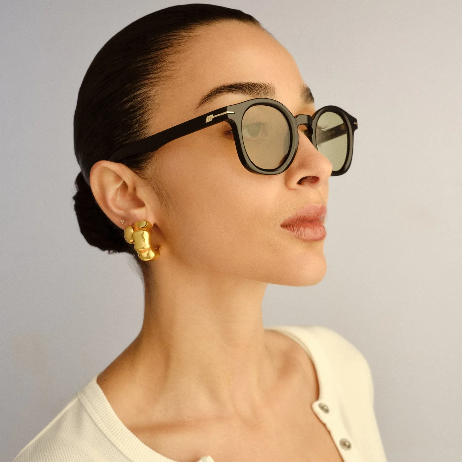Le Specs Hoodwinked occhiali da sole black rotondi