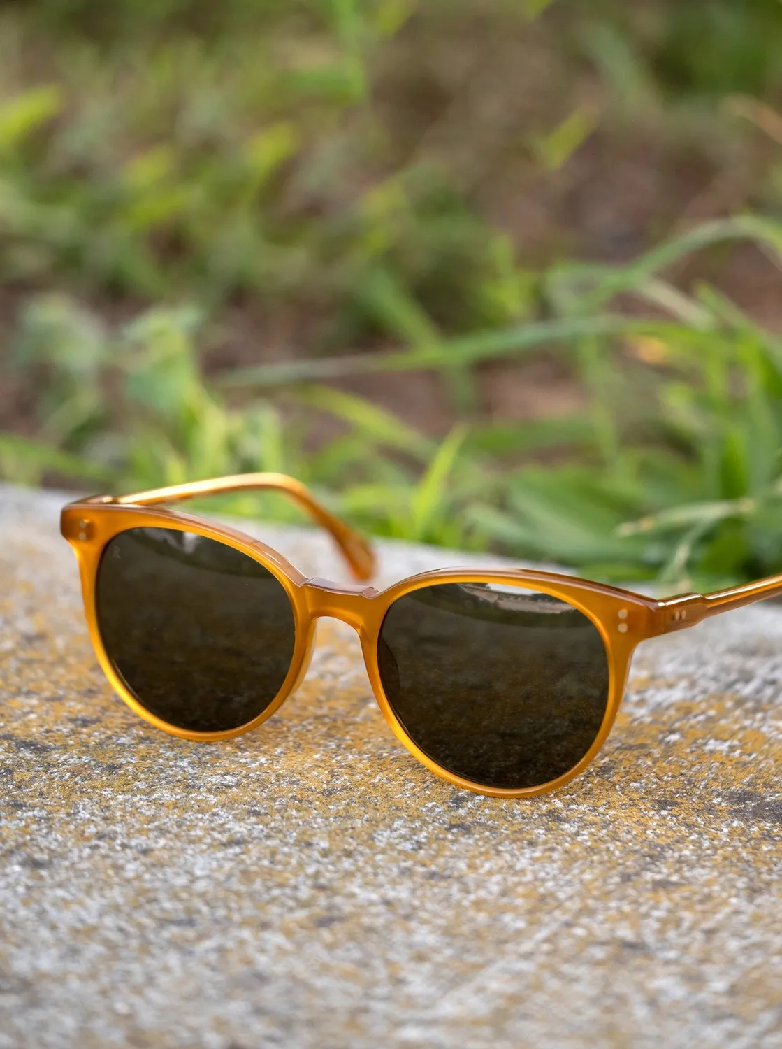 Raen Norie occhiale da sole miele verde 53 cat-eye
