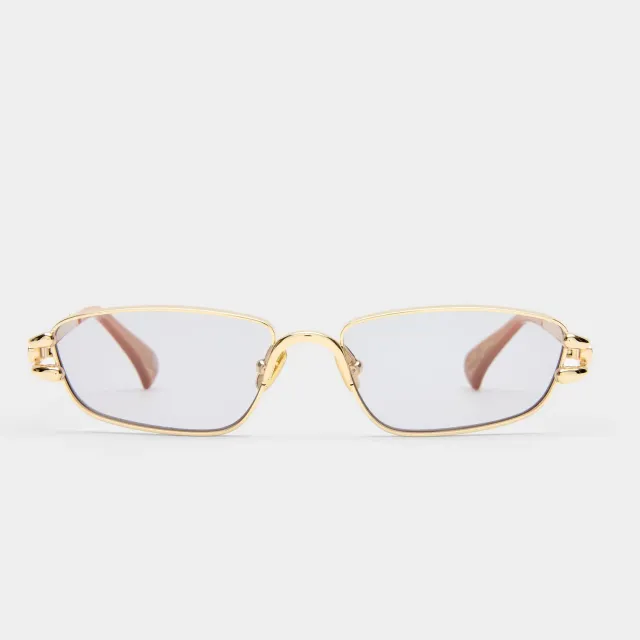 Le Specs Numero Cinco occhiale da sole oro lente grigia