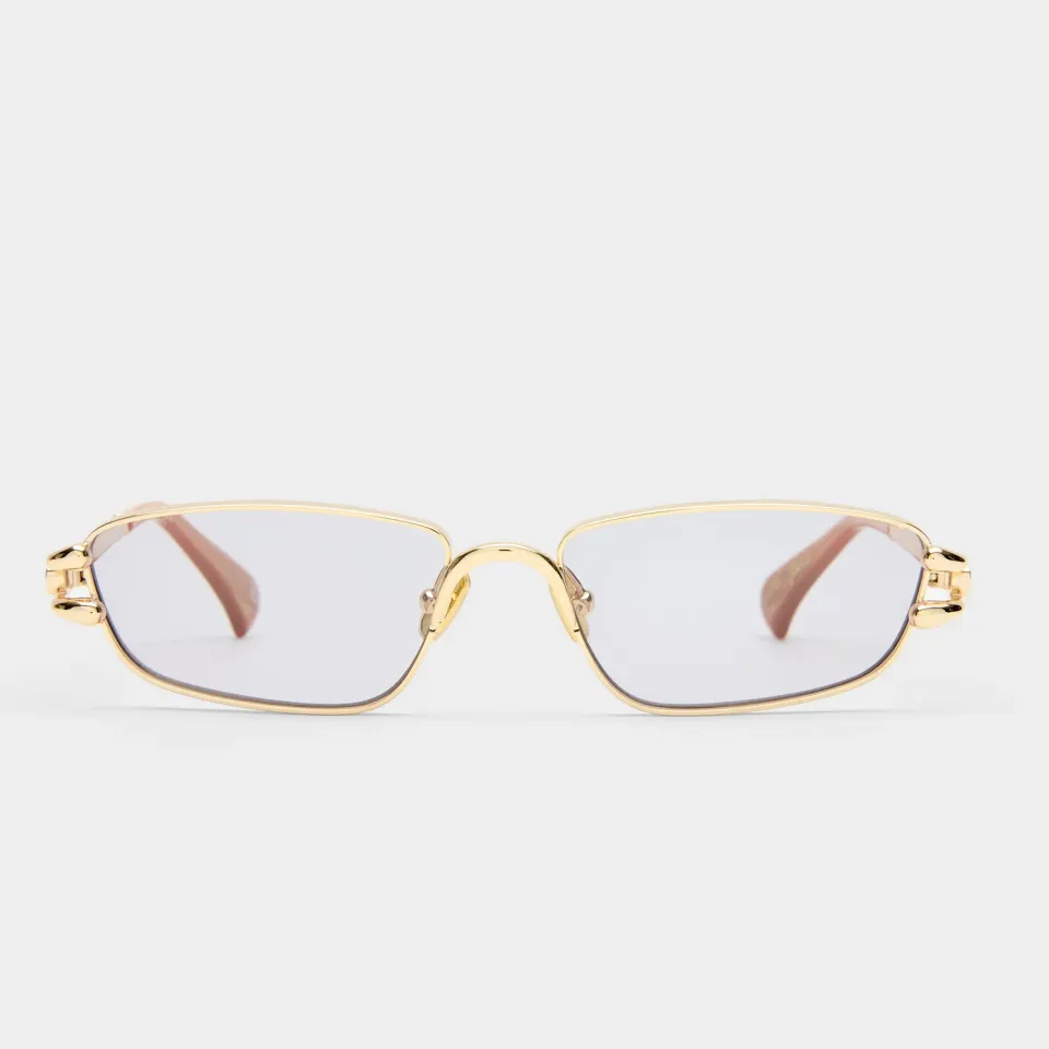 Le Specs Numero Cinco occhiale da sole oro lente grigia