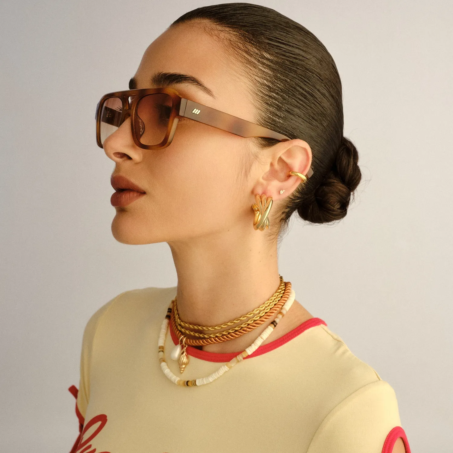 Le Specs Subzero + occhiale da sole vintage tort sfumato