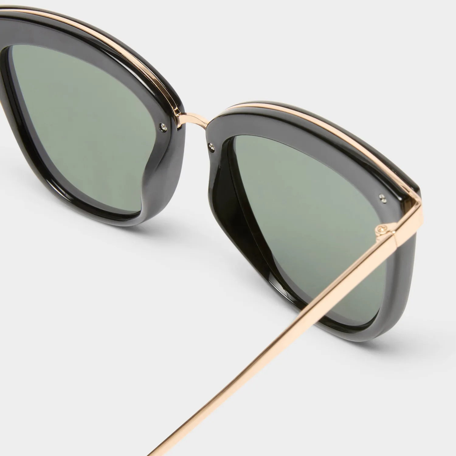 Le Specs Caliente occhiali da sole nero oro cat-eye