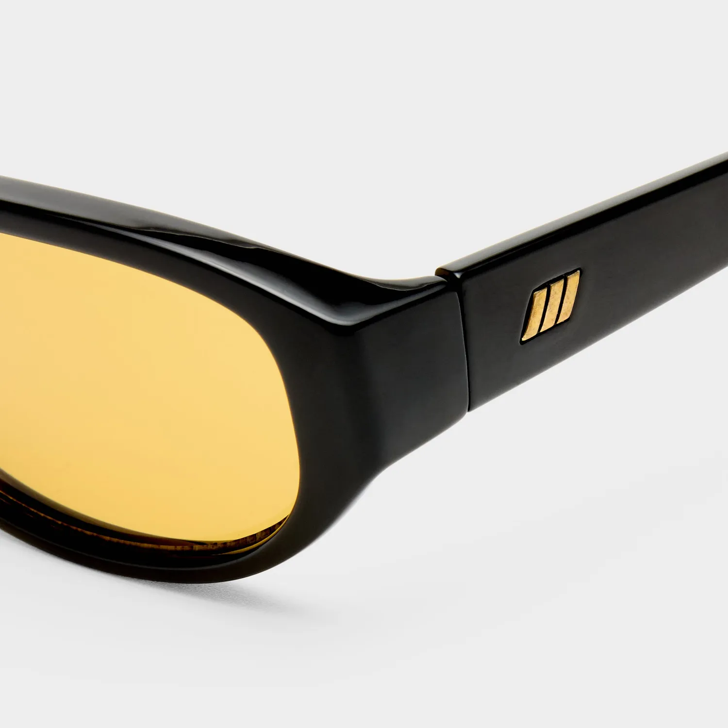 Le Specs Don't Cha occhiali da sole neri ovali slim