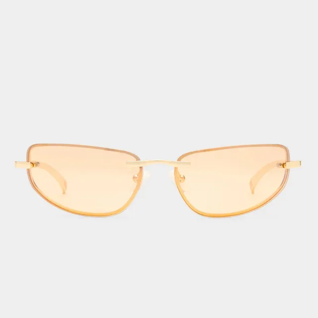 Le Specs Bubbles occhiali da sole gold cat-eye