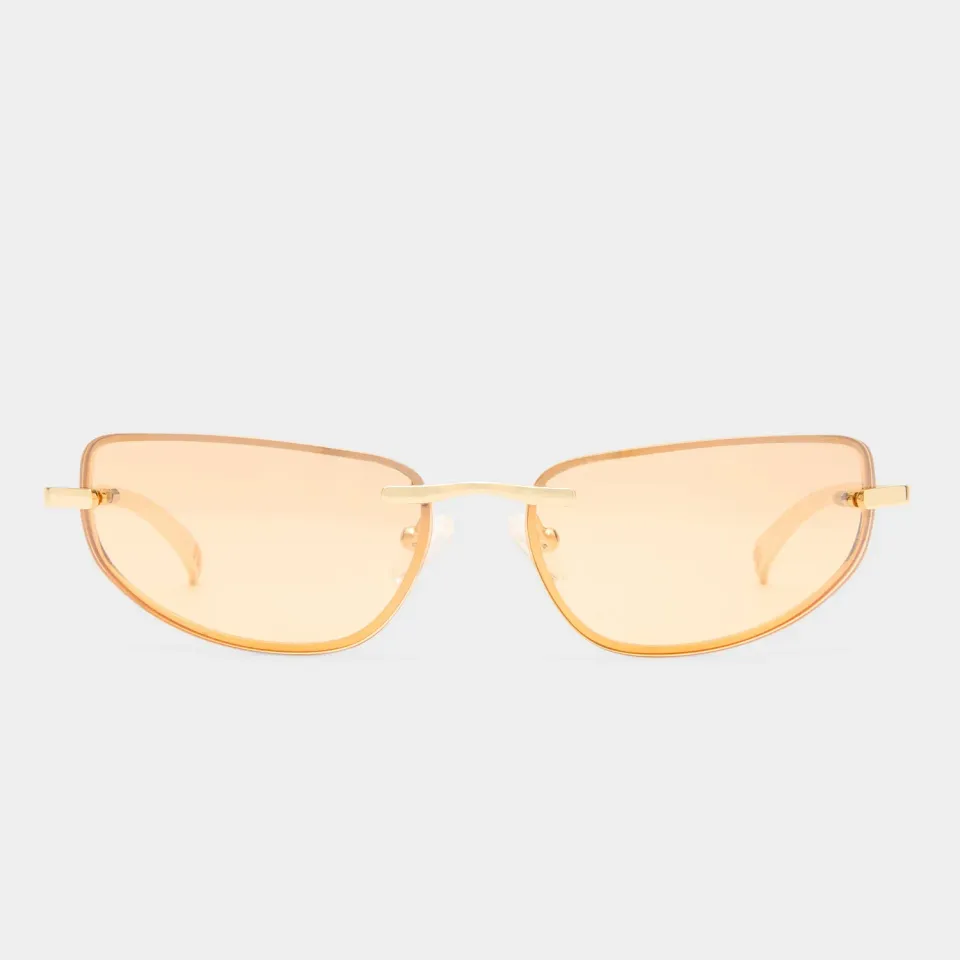 Le Specs Bubbles occhiali da sole gold cat-eye