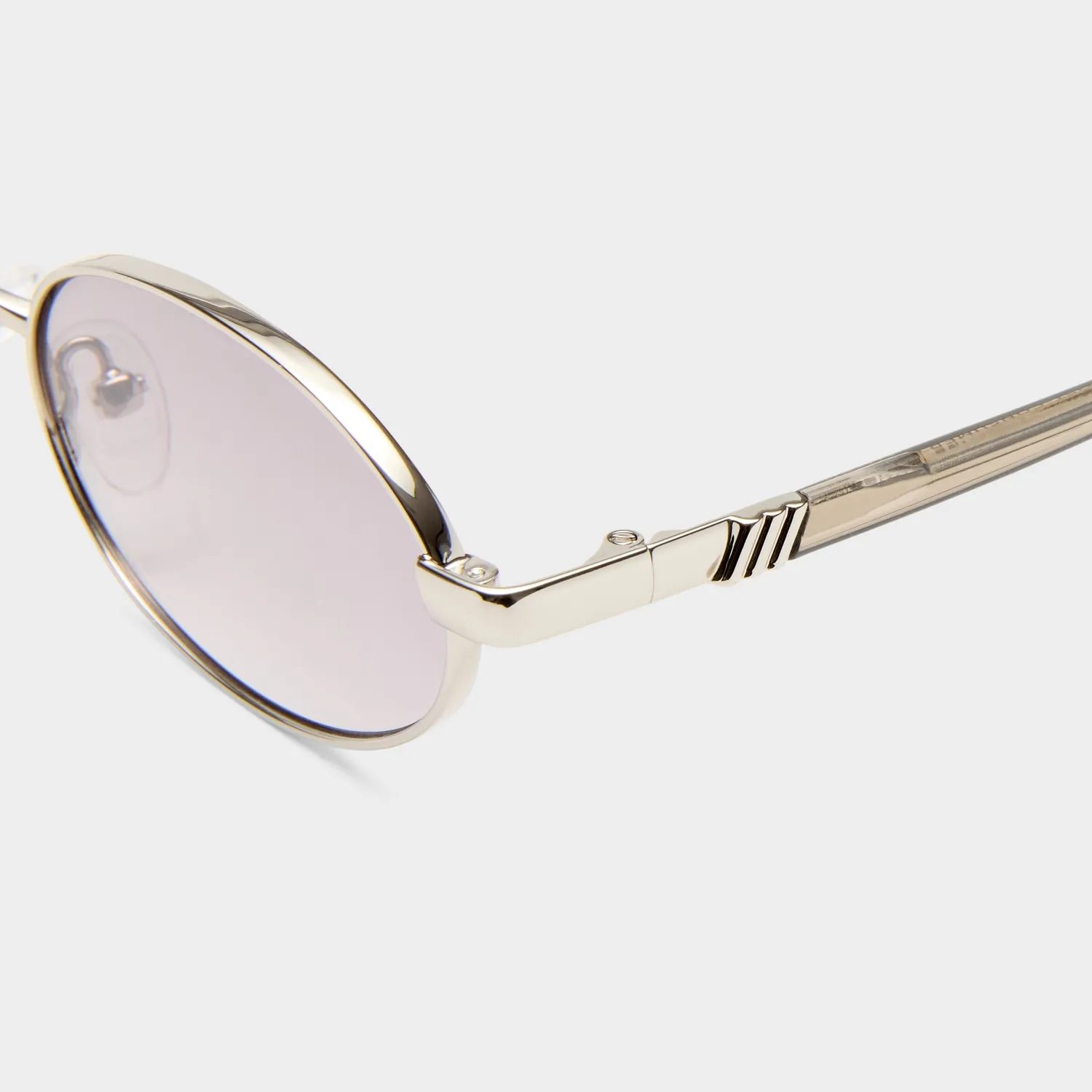 Le Specs Icicle occhiale da sole bright silver ovale