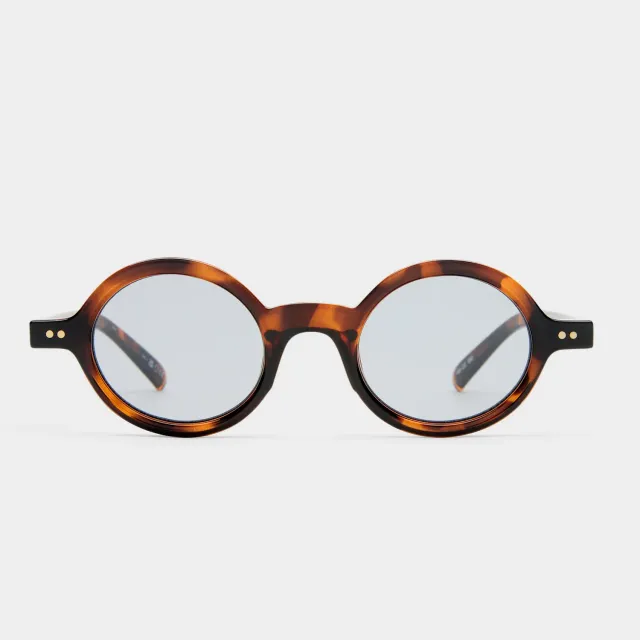Le Specs Sycophantic + occhiali da sole tartarugato rotondi