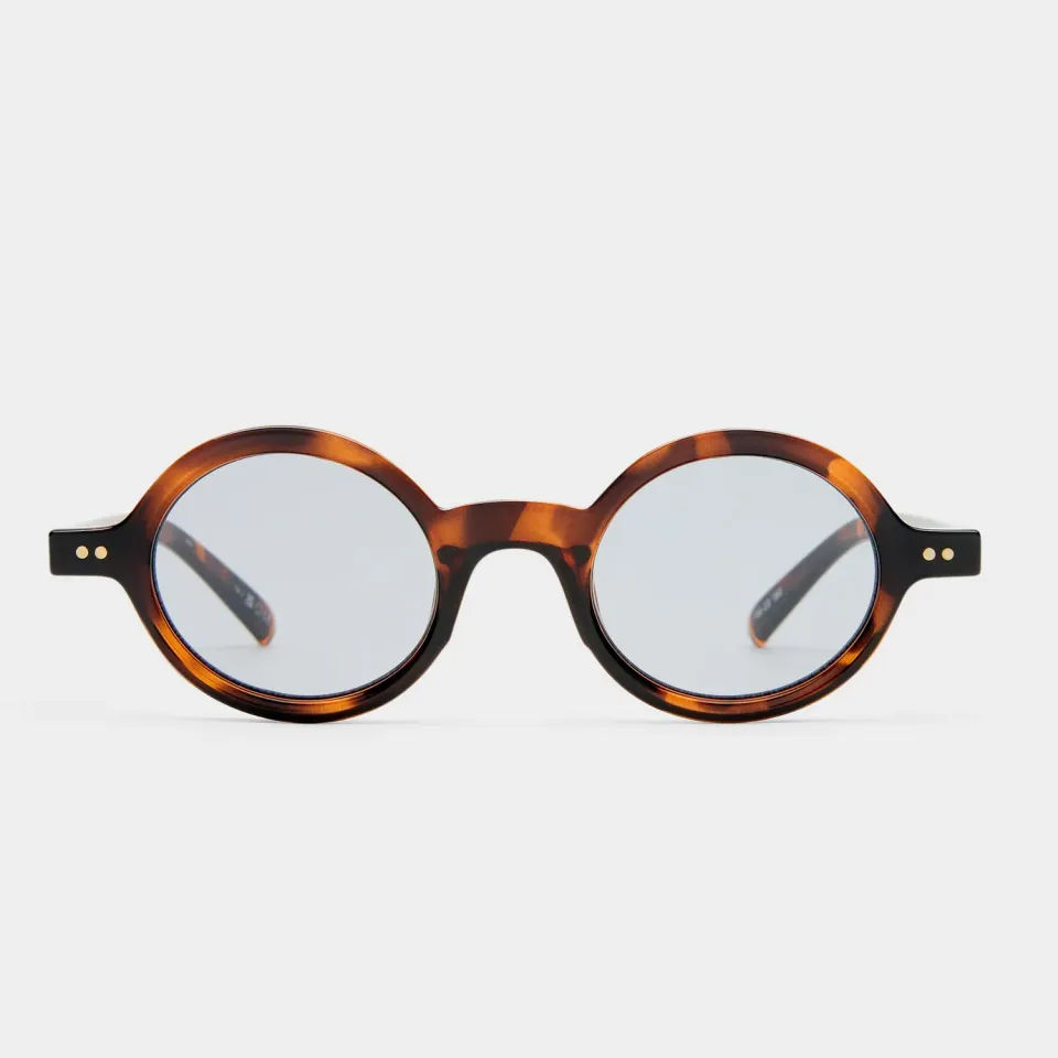 Le Specs Sycophantic + occhiali da sole tartarugato rotondi