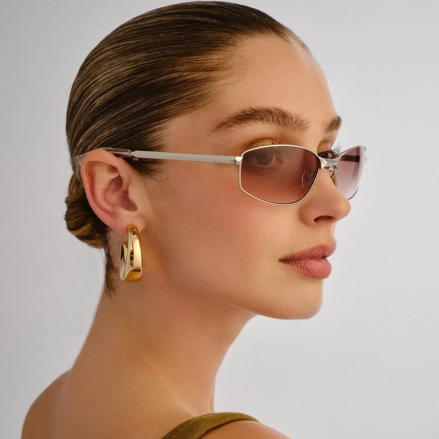 Le Specs Star Beam occhiale da sole argento sfumato