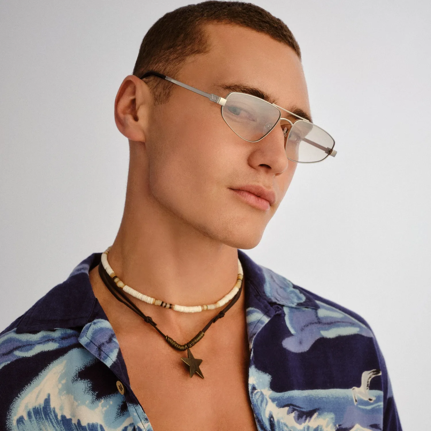 Le Specs Treasure occhiali da sole argento aviatore