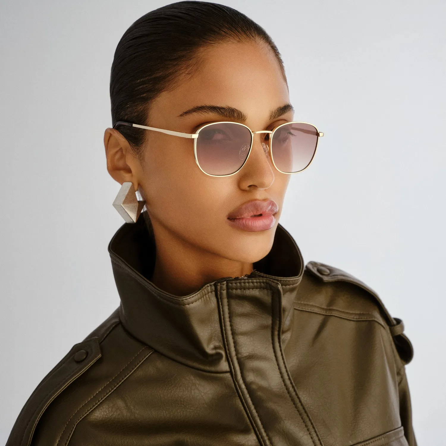 Le Specs Neptune Deux occhiale da sole oro marroni