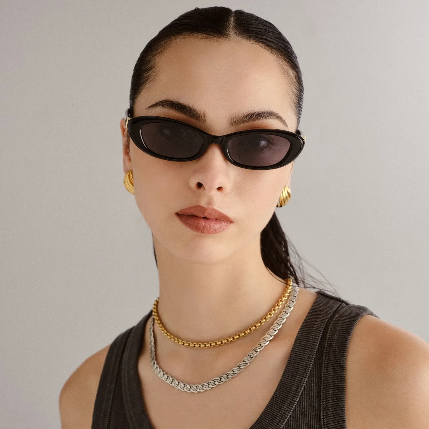 Le Specs The Whisperer occhiali da sole nero occhio gatto