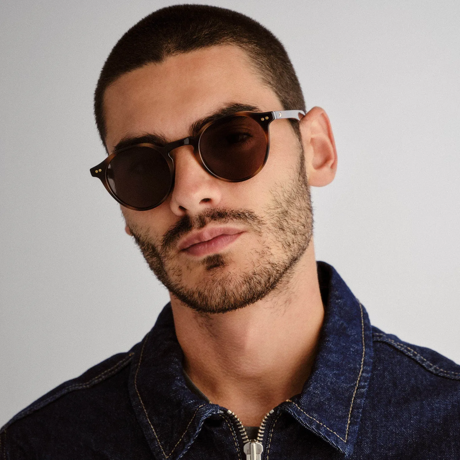 Le Specs Galavant occhiale da sole tartarugato rotondo
