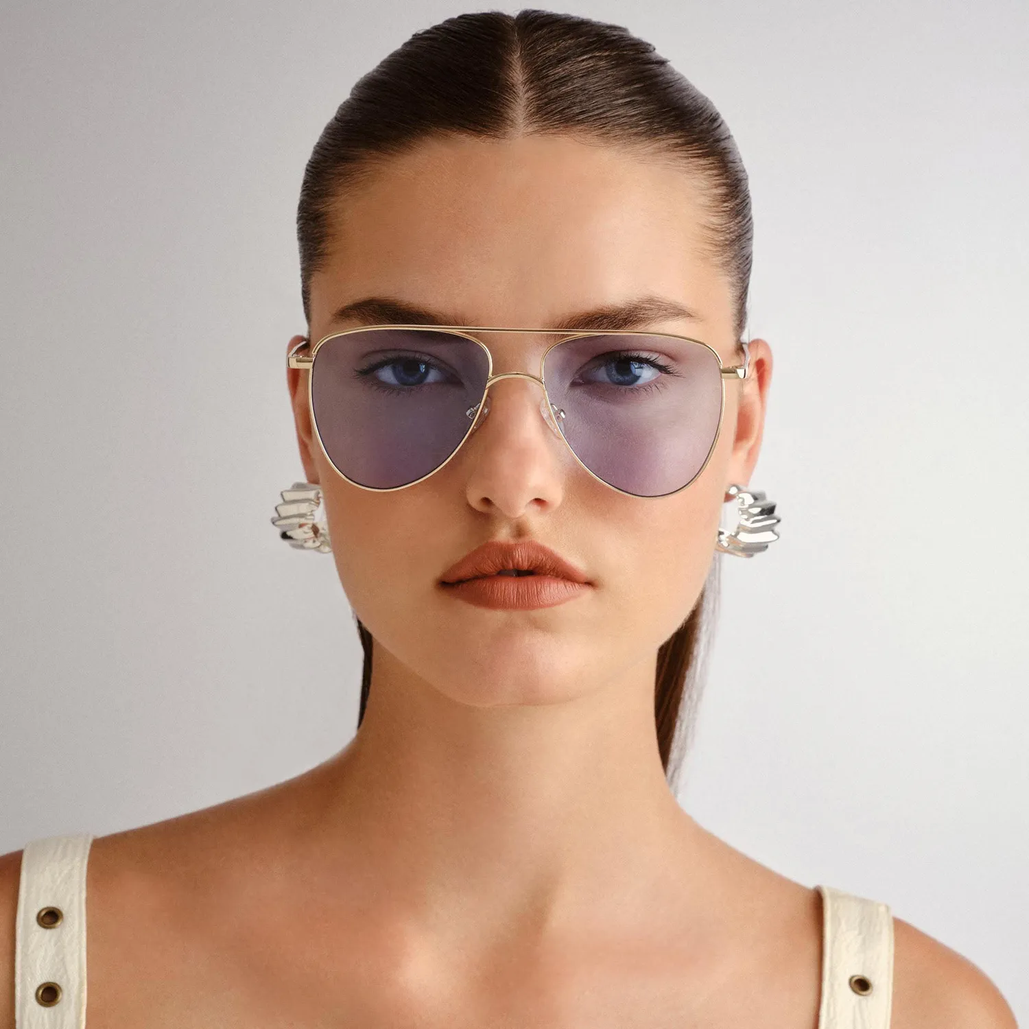 Le Specs The Duke occhiali da sole oro aviatore