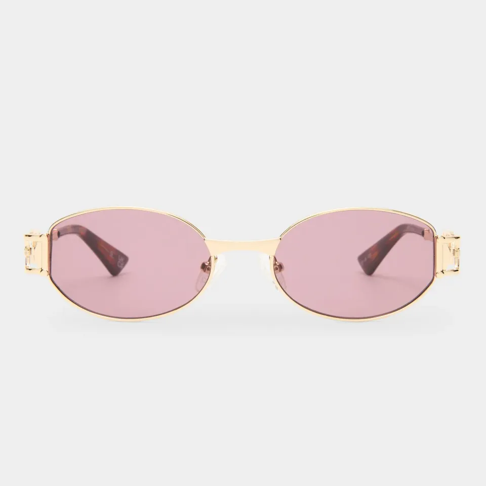Le Specs The Forbidden occhiale da sole oro ovale small