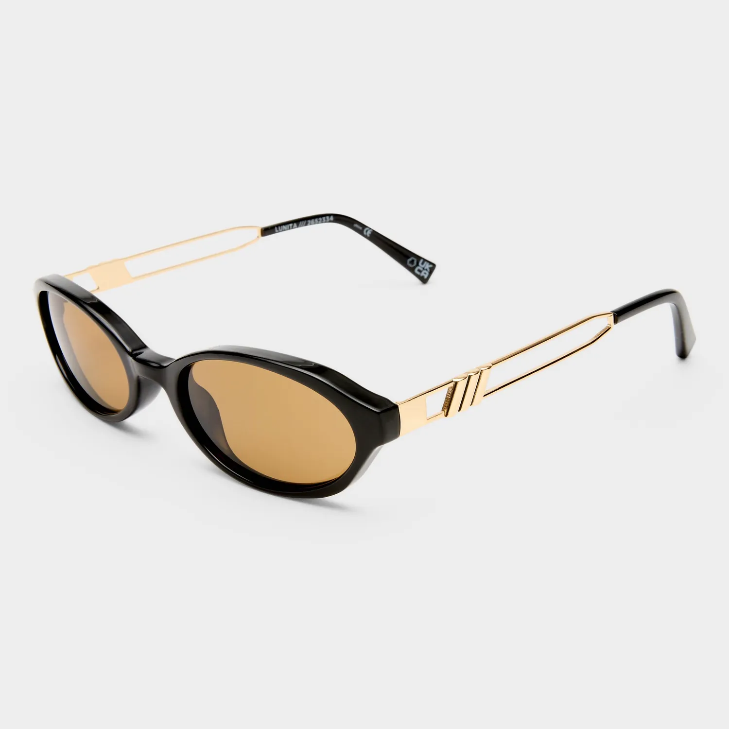 Le Specs Lunita occhiale da sole nero lente marrone chiaro