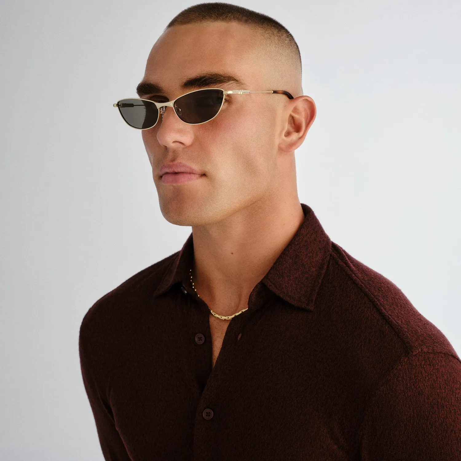 Le Specs Thorned occhiali da sole oro cat-eye khaki