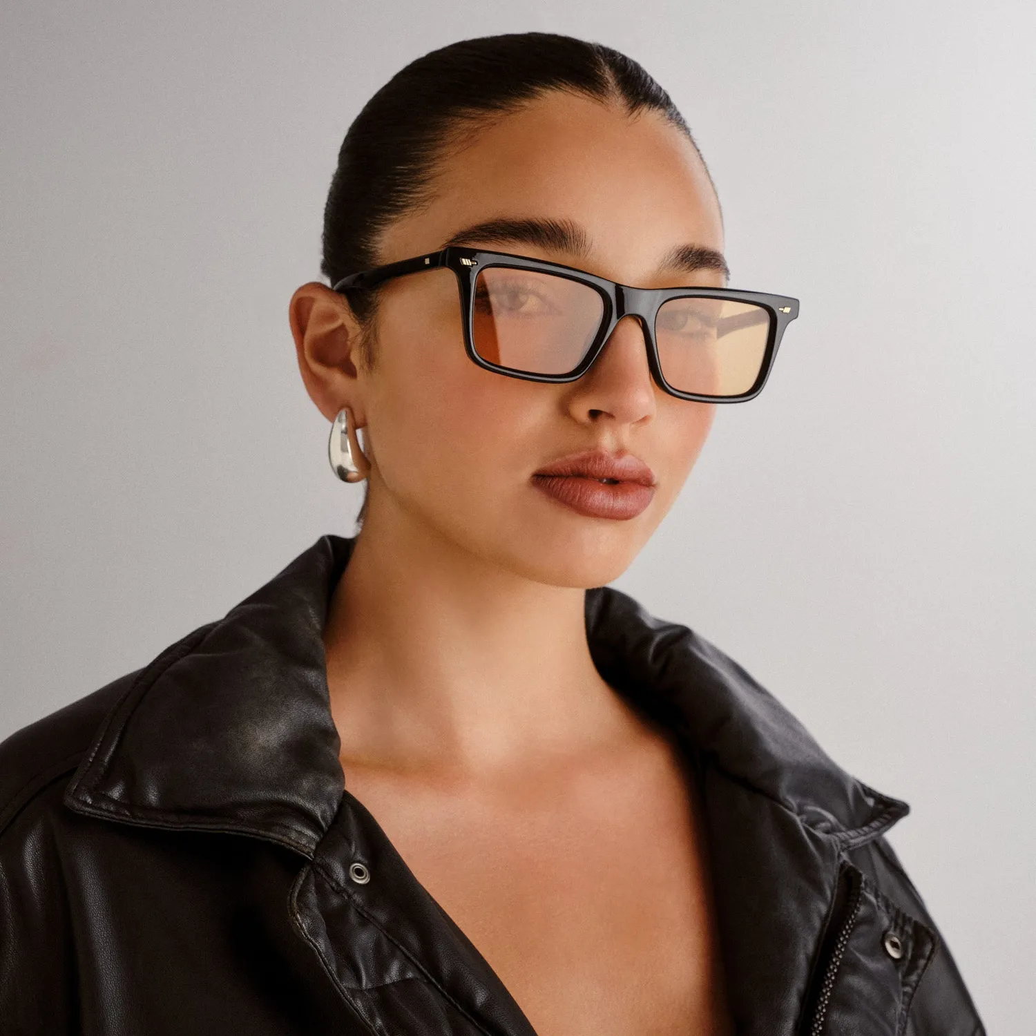 Le Specs Broski occhiale da sole nero ambra uomo