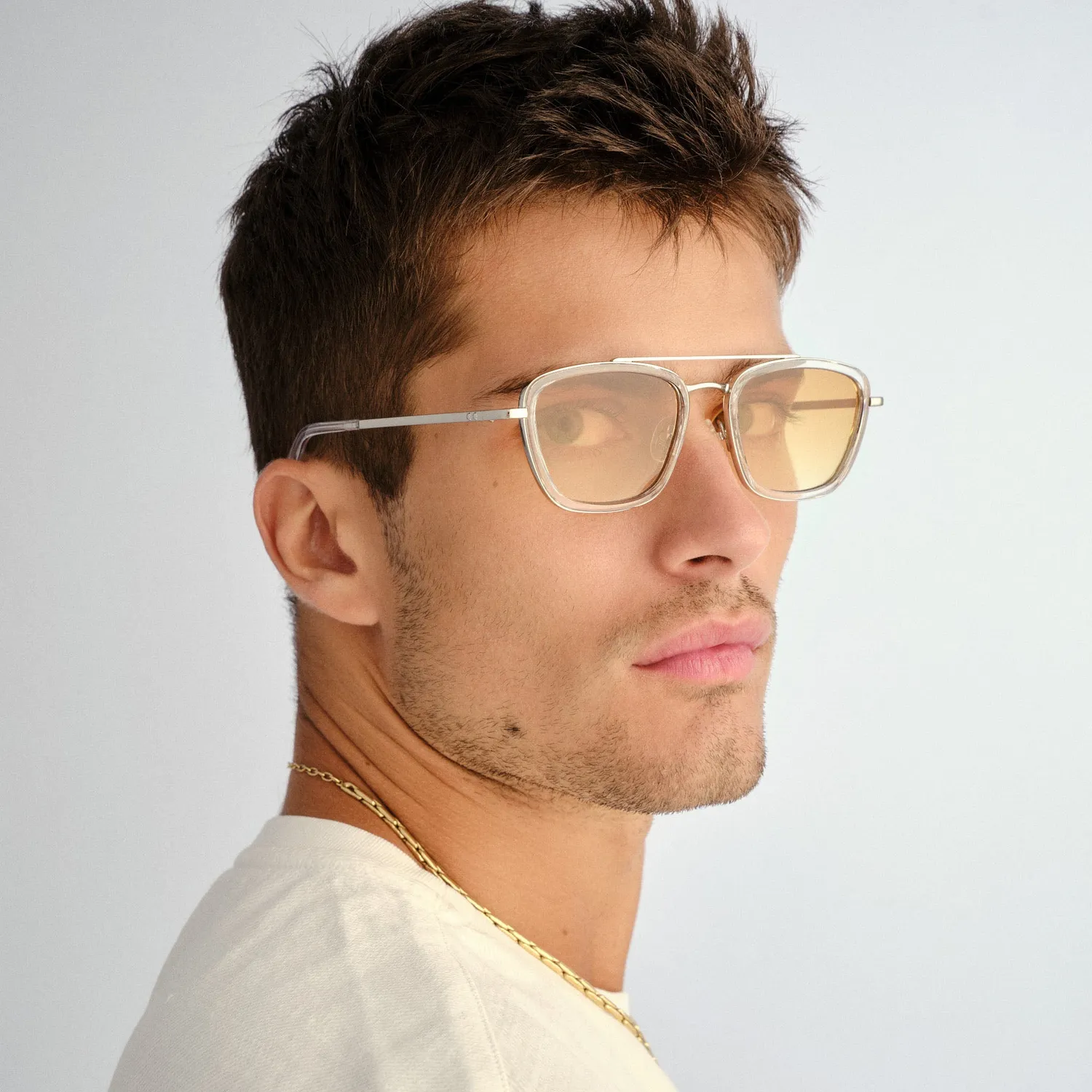 Le Specs Diametric occhiale da sole silver ochre