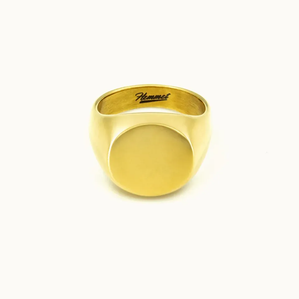 Hemmet Classic Signet anello oro giallo misura 9 chevalier