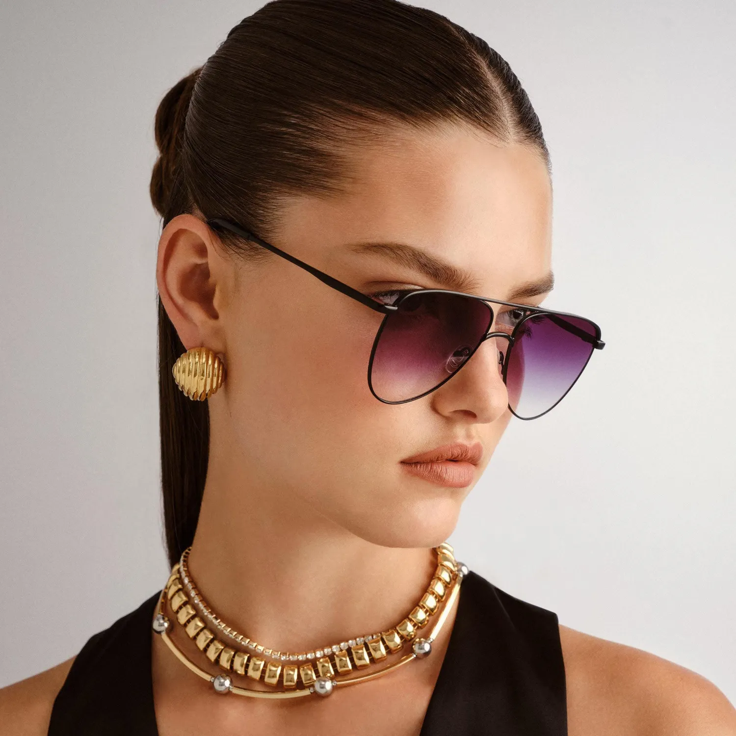 Le Specs The Duke occhiale da sole nero aviatore