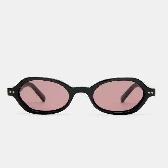 Le Specs Foundry occhiali da sole neri ovali stretti