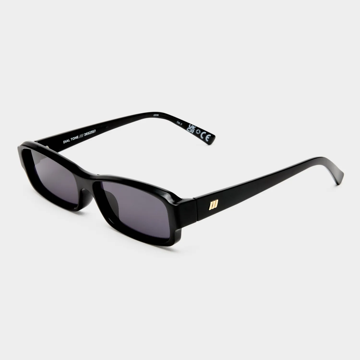 Le Specs Dial Tone occhiale da sole nero rettangolare