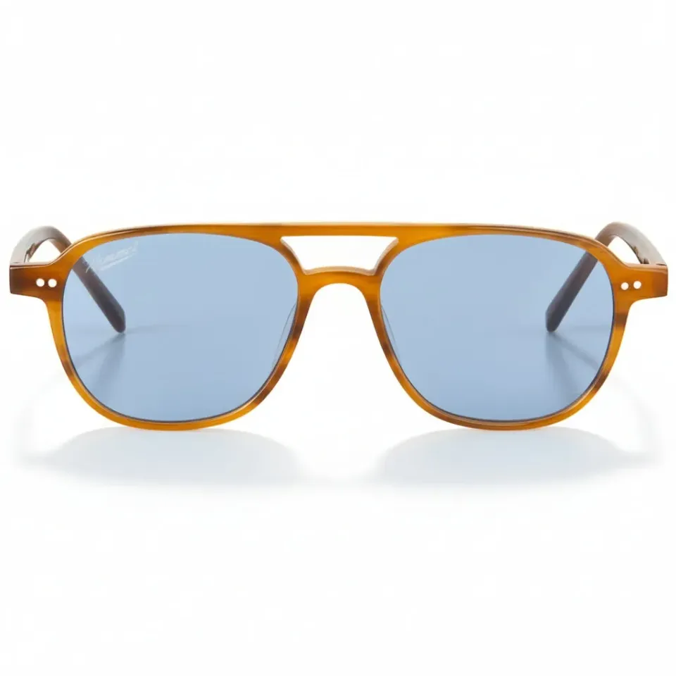 Hemmet America The Vegas occhiale da sole Horn Blue acetato