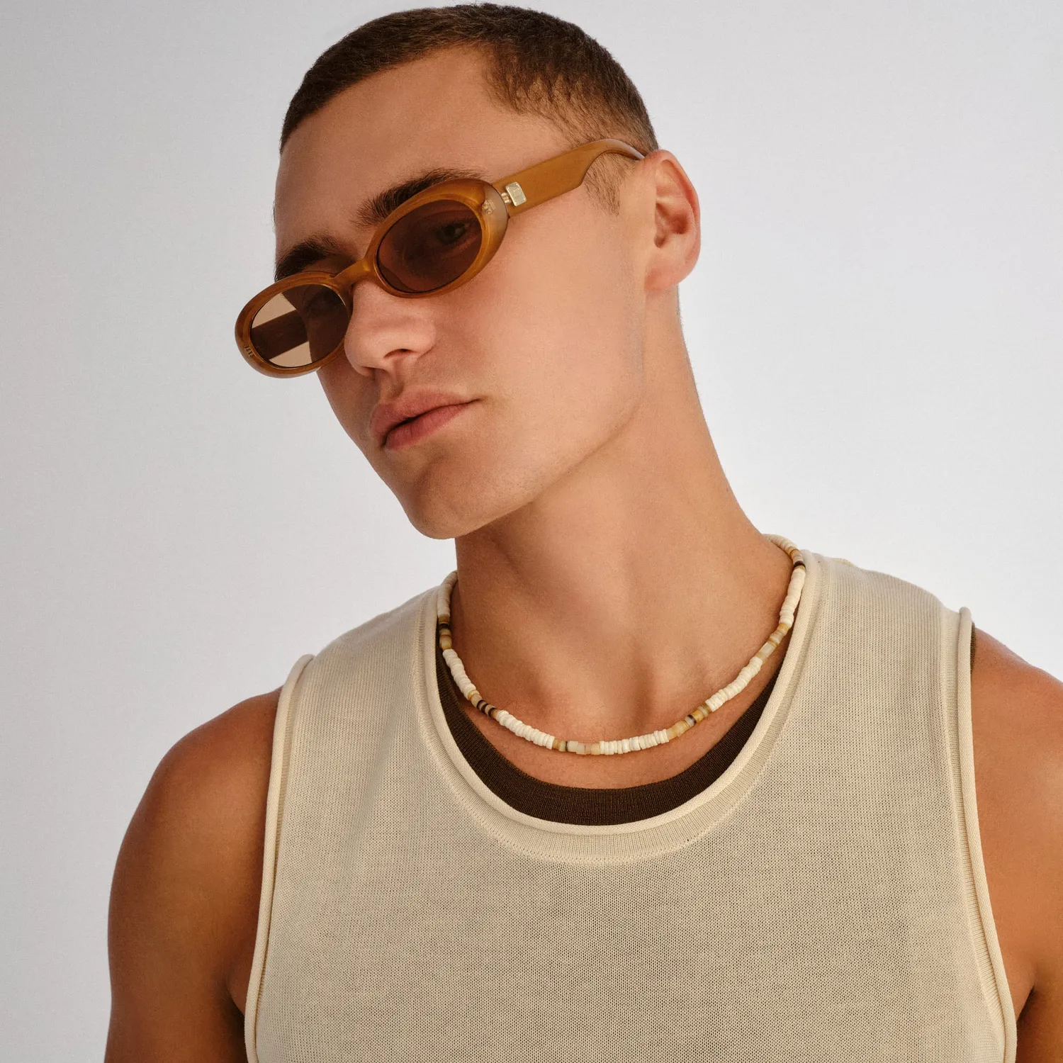 Le Specs Work It occhiale da sole oro perla marrone