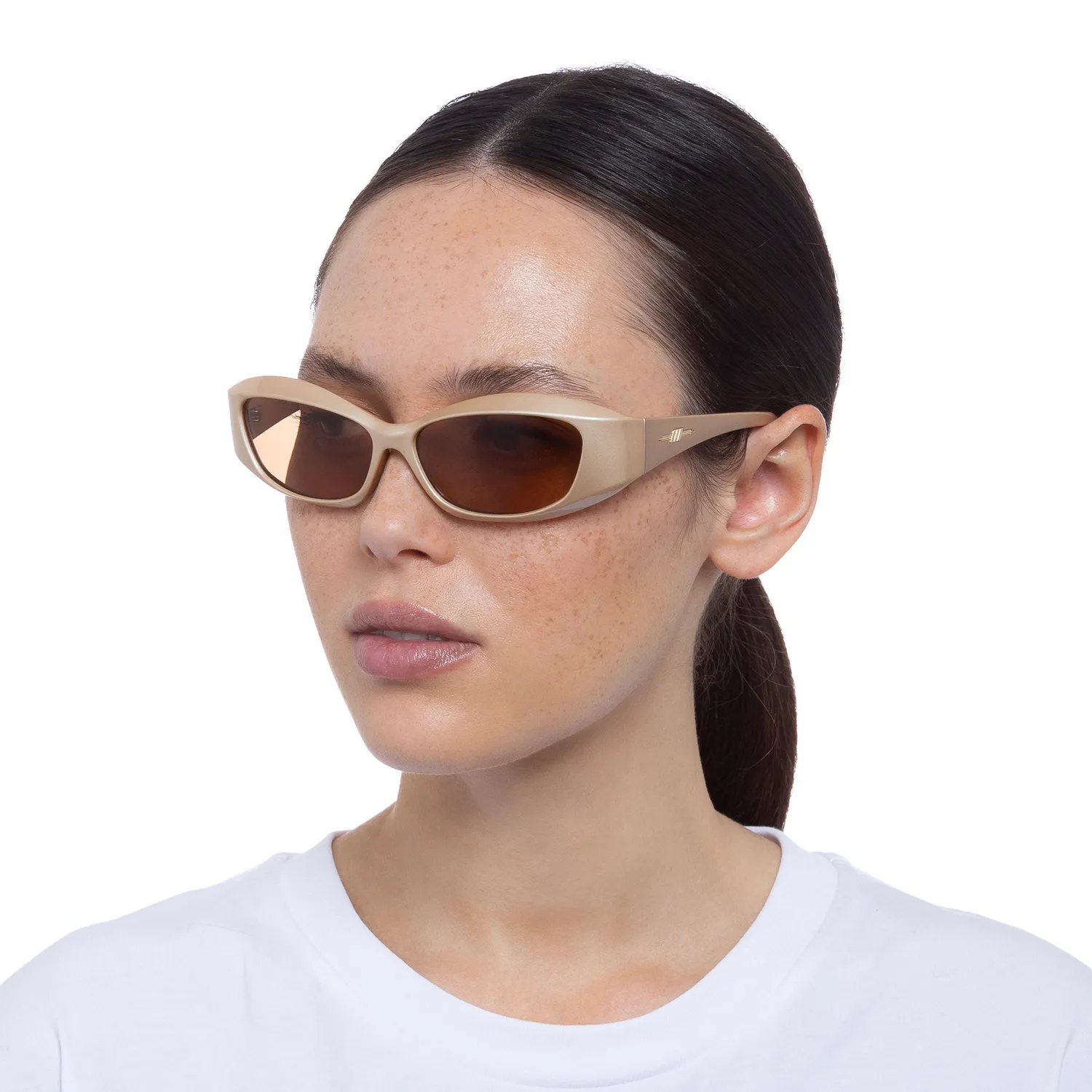 Le Specs Swift Lust occhiale da sole perla nougat