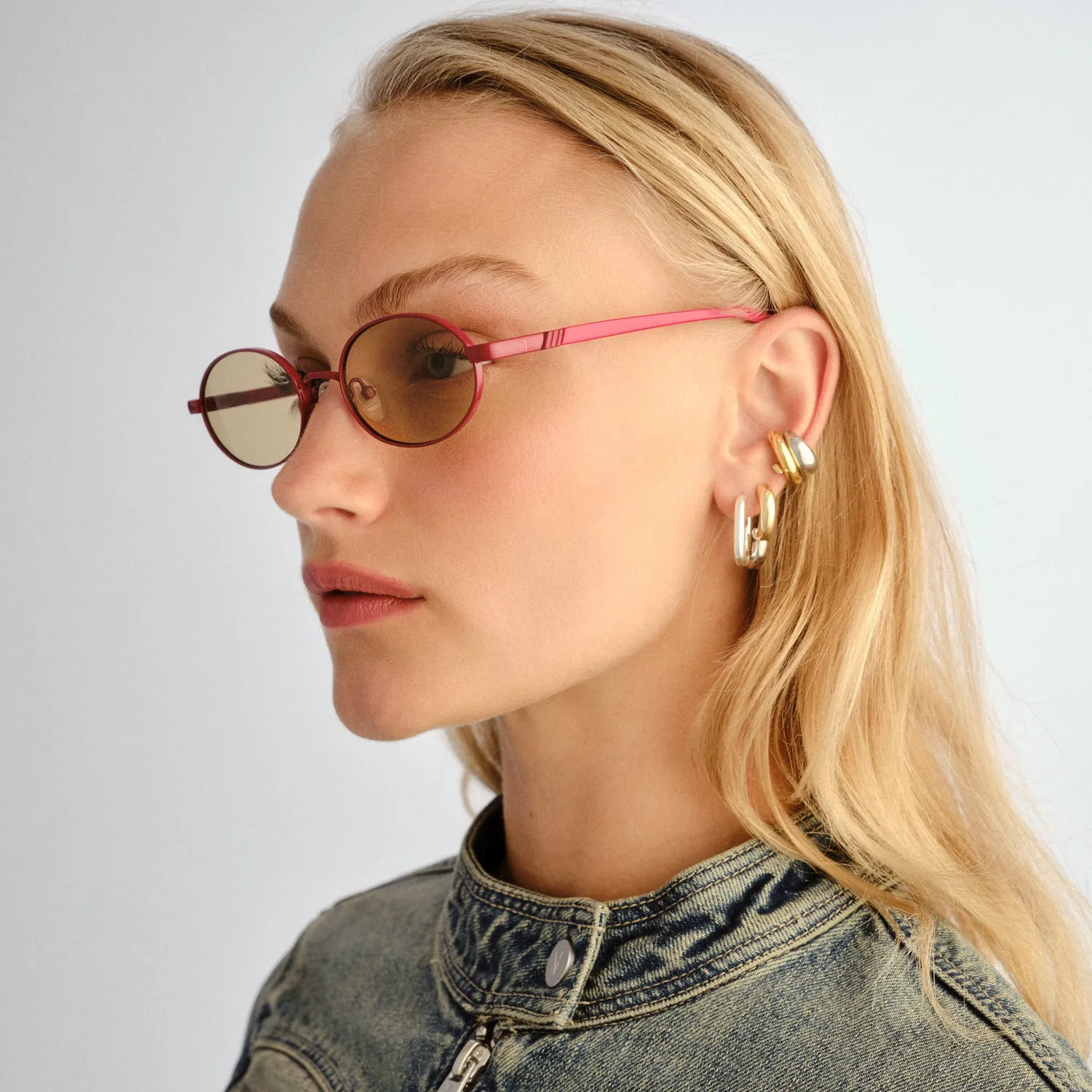 Le Specs Icicle occhiale da sole moto red ovale metallo