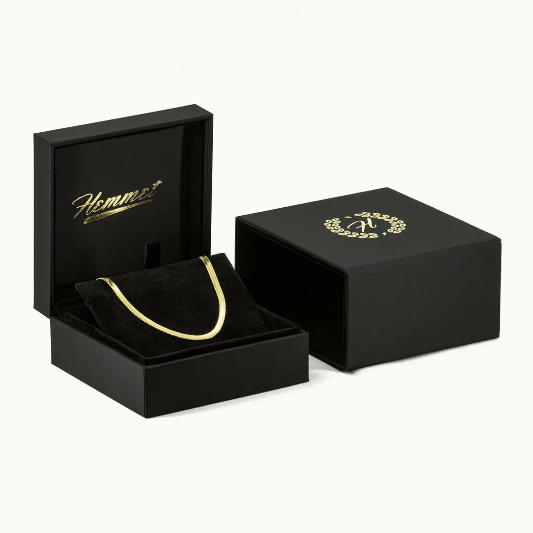 Hemmet Herringbone Chain collana oro giallo 45 cm