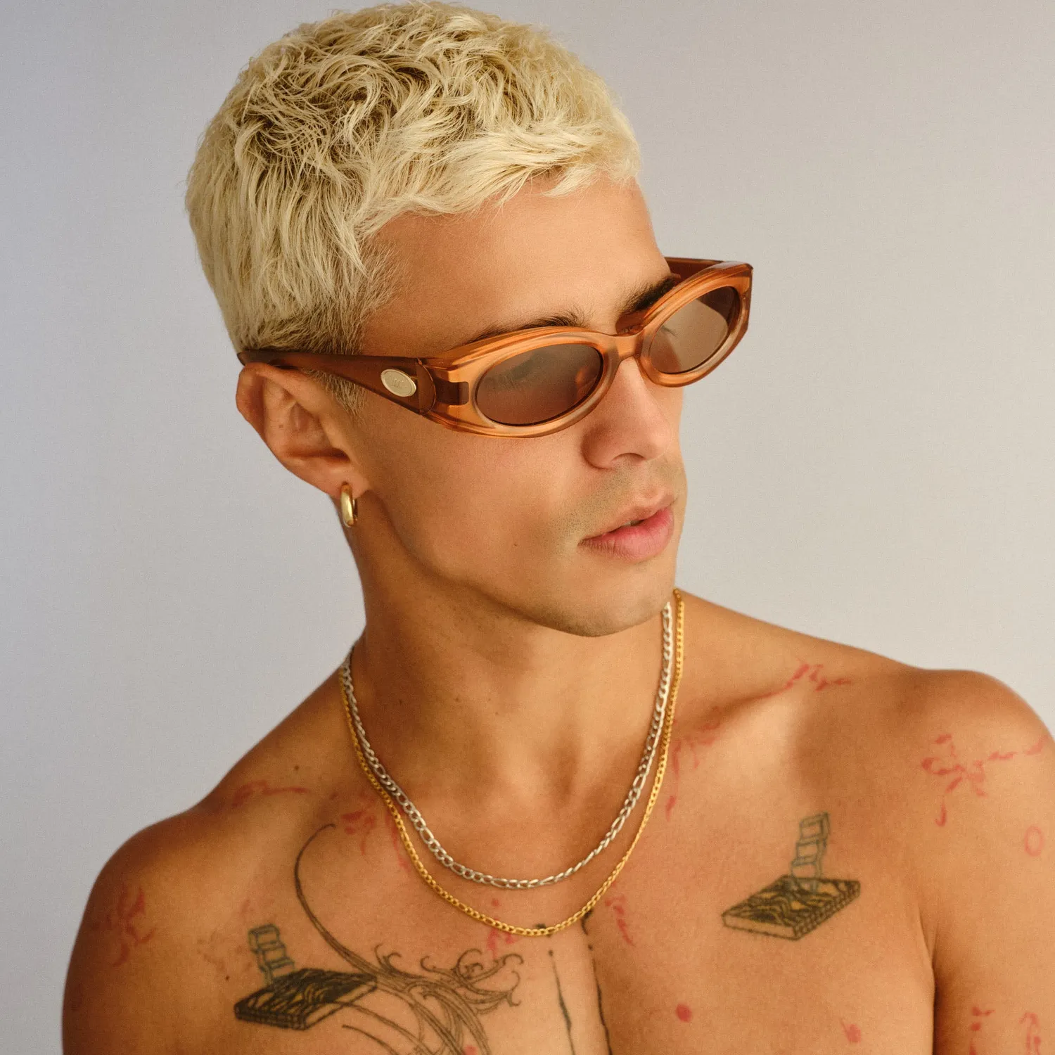 Le Specs Glaciem occhiali da sole pearl sandstone sportivi