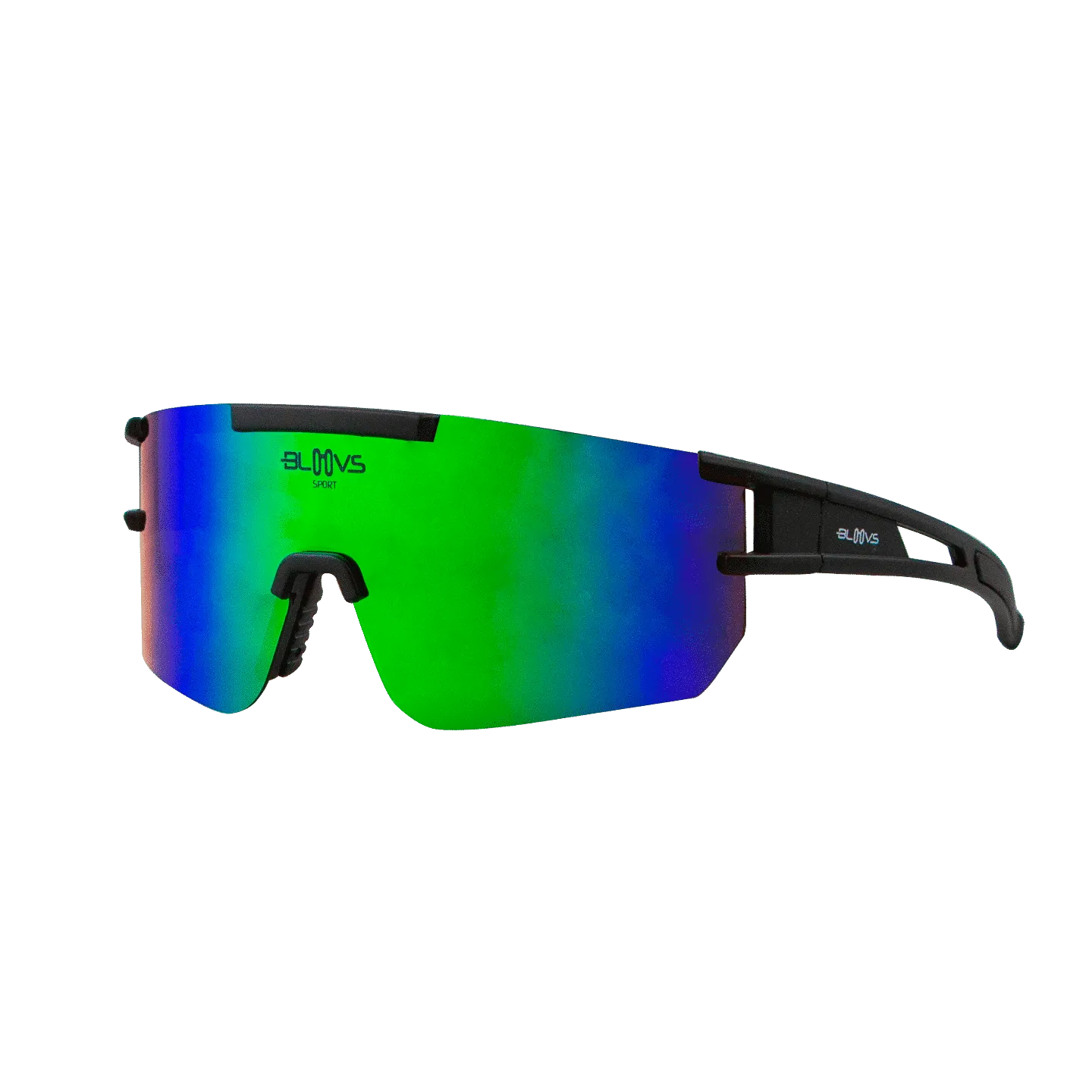 Bloovs Zoncolan occhiale da sole nero matte verde polarizzato