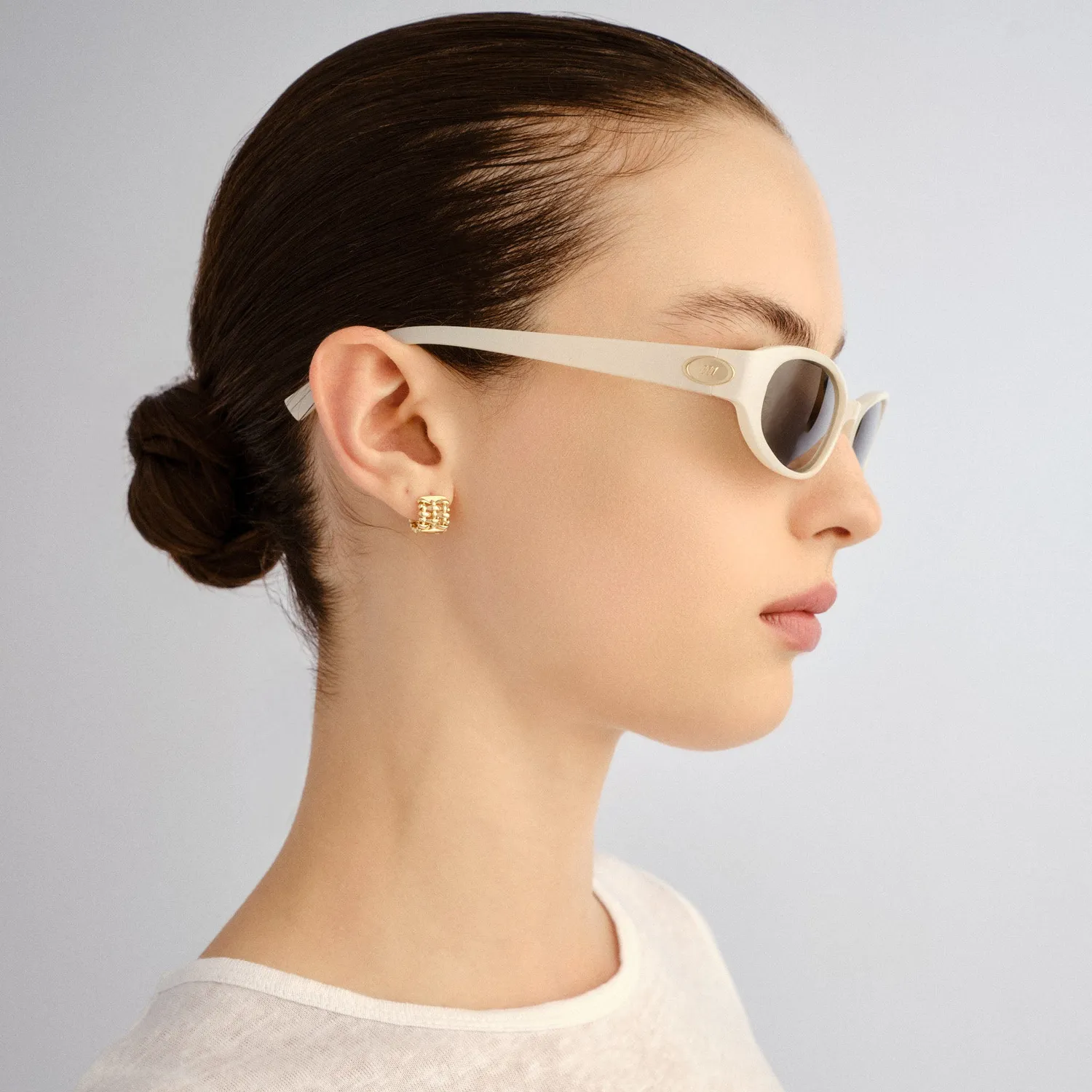 Le Specs Popalicious + occhiali da sole pearl ivory