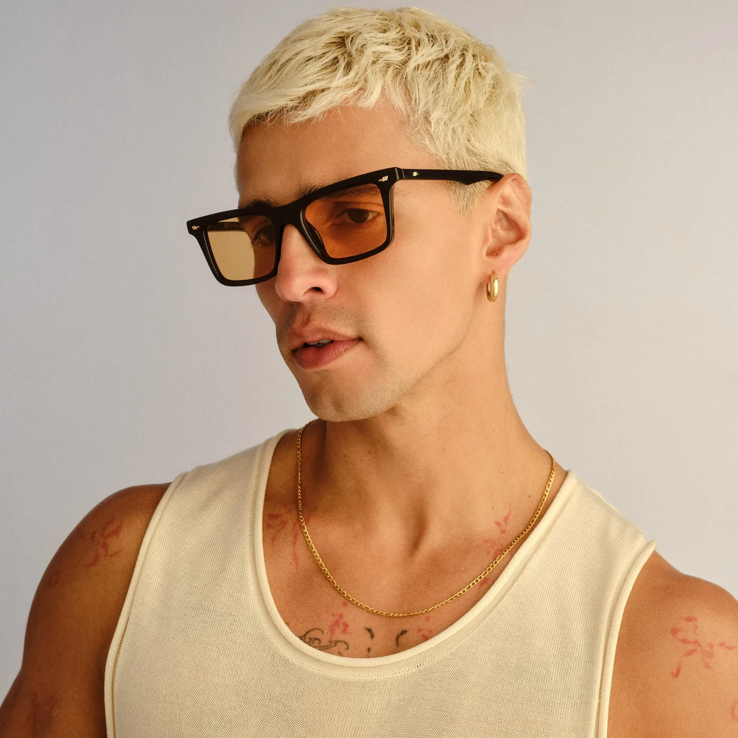 Le Specs Broski occhiale da sole nero ambra uomo