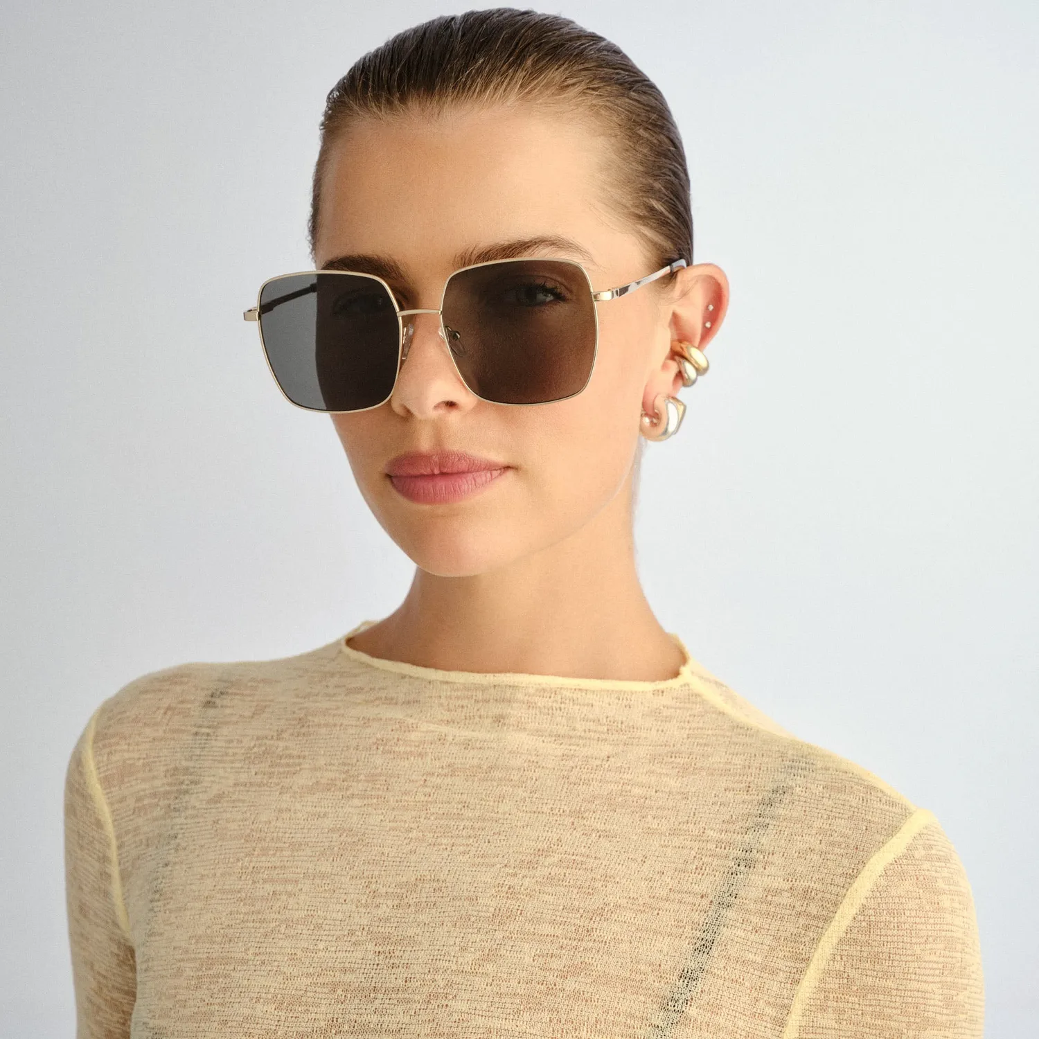 Le Specs Cherished occhiali da sole oro khaki polarizzati