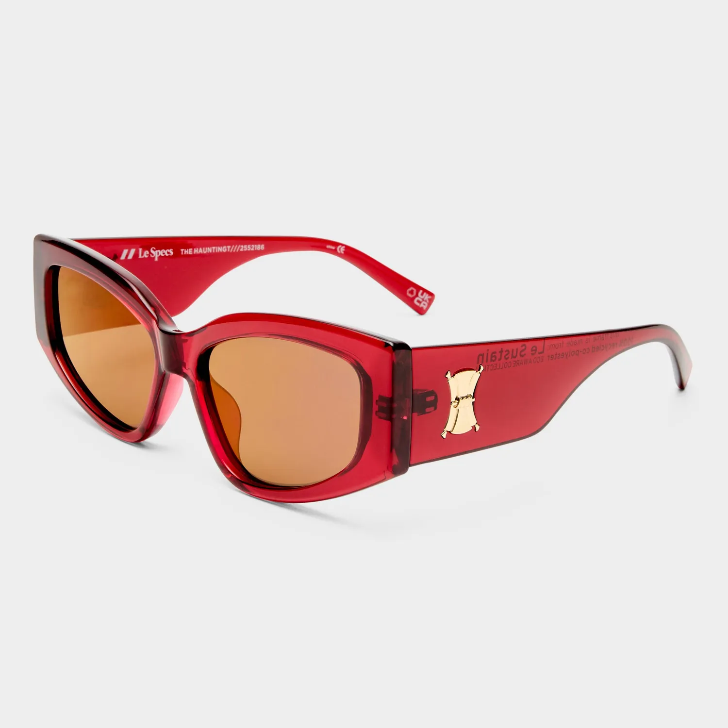 Le Specs The Haunting occhiali da sole cat-eye rosso specchio
