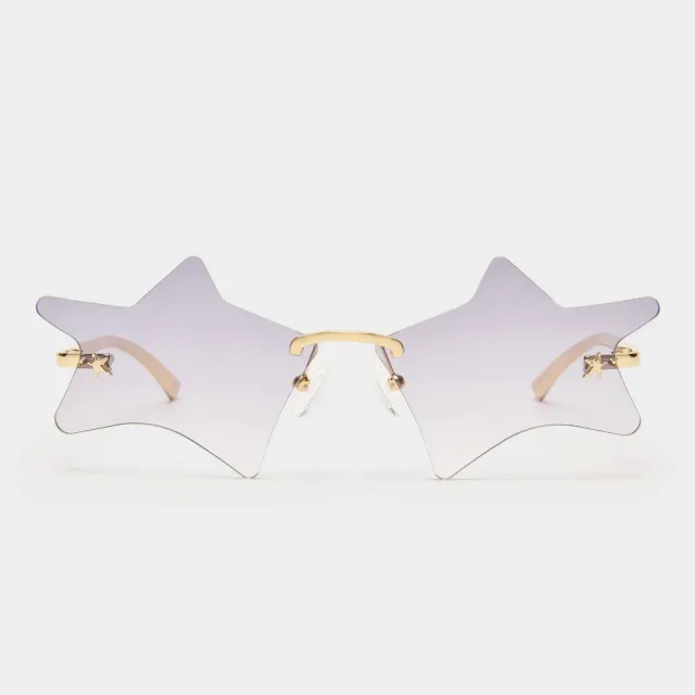 Le Specs Twinkle occhiale da sole oro farfalla smoke grad