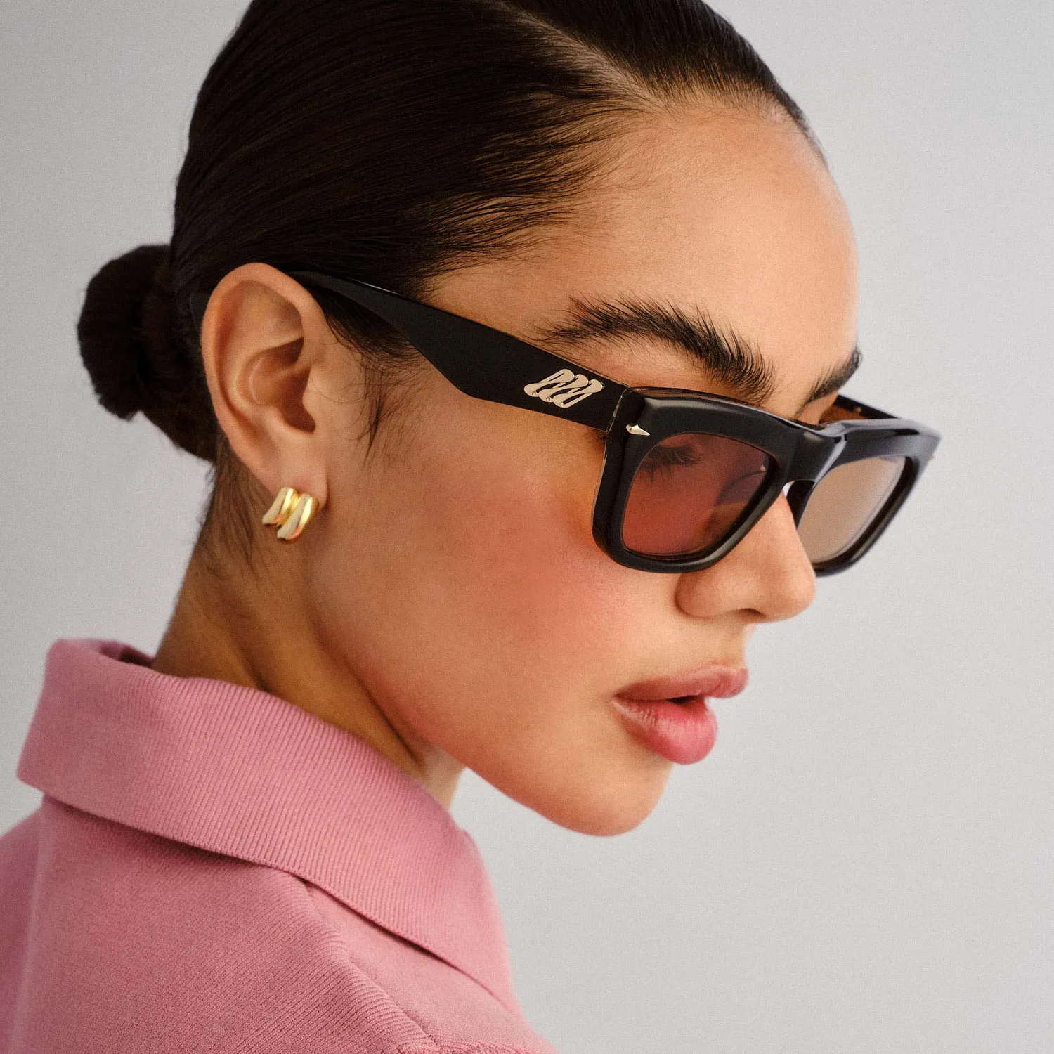 Le Specs Numero Nueve occhiali da sole rettangolare nero