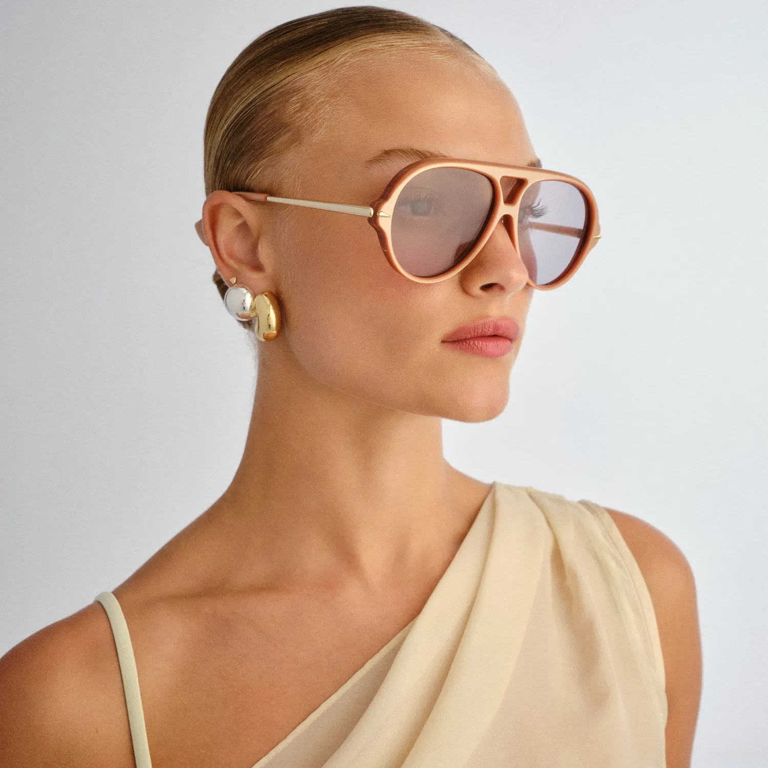 Le Specs Numero Once occhiale da sole champagne aviatore
