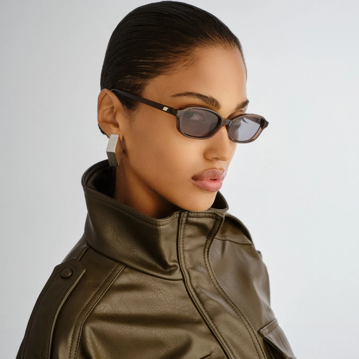 Le Specs Honey Pot occhiali da sole cocoa rettangolari