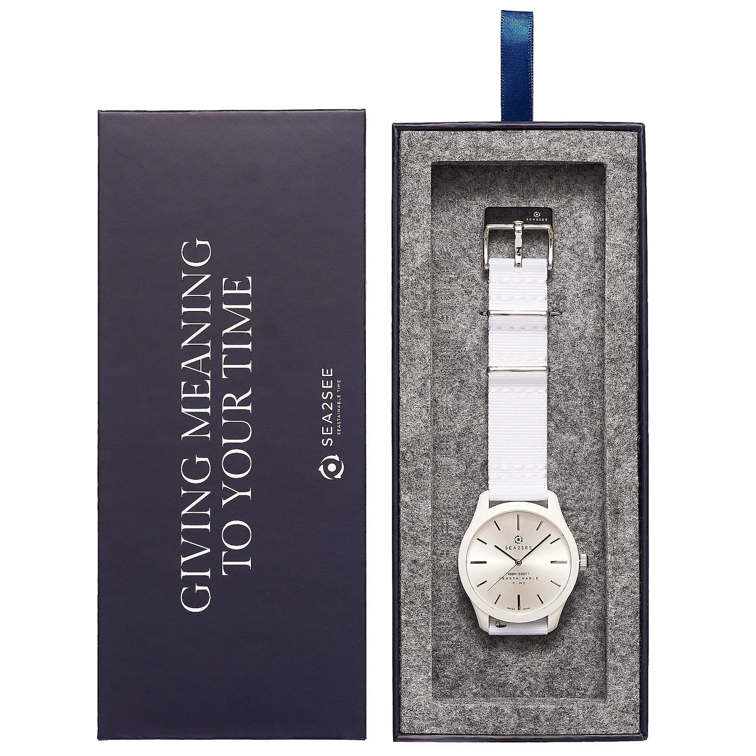 Sea2See Fiji 03 orologio bianco 37 mm