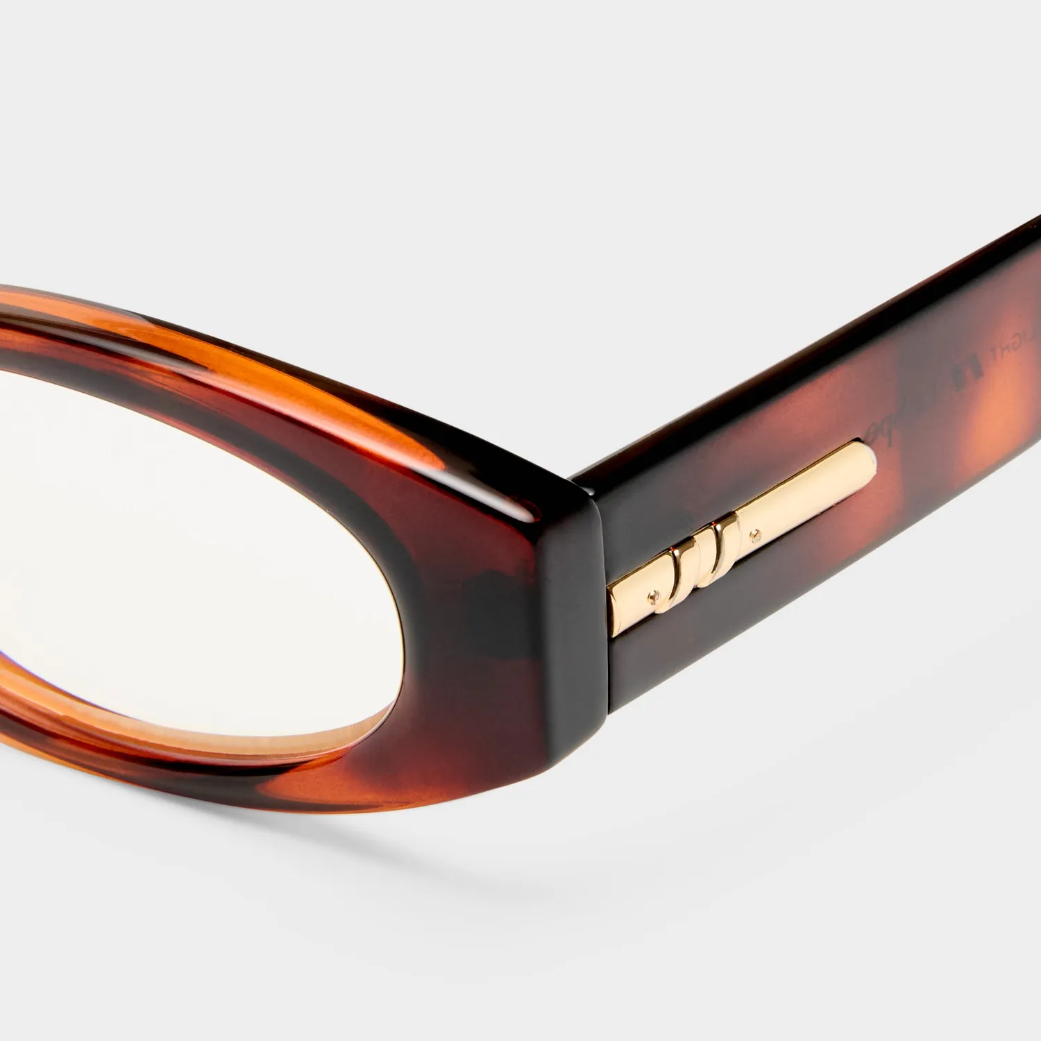 Le Specs Belladonna montatura da vista toffee tort luce blu